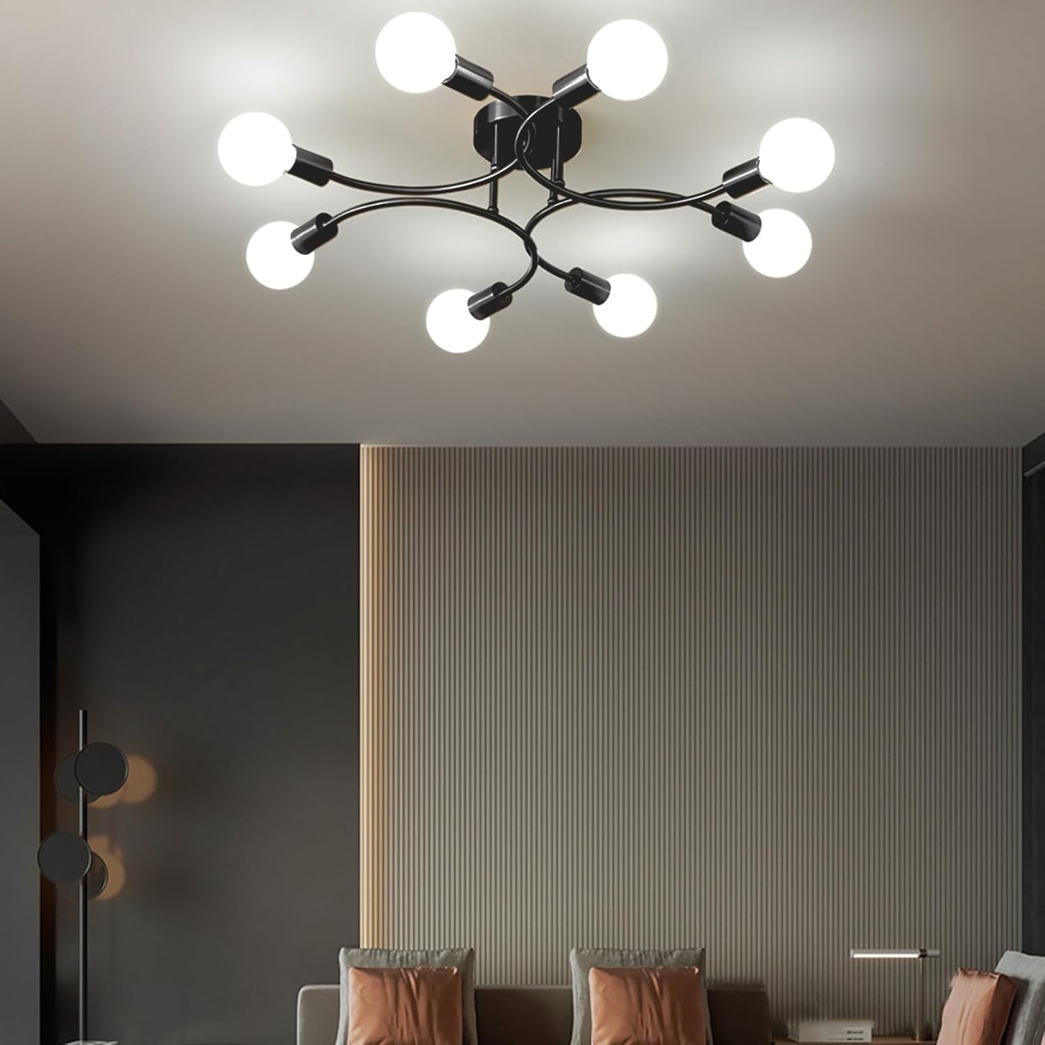 Creative Multi-Bulb Golden Bedroom Ceiling Light