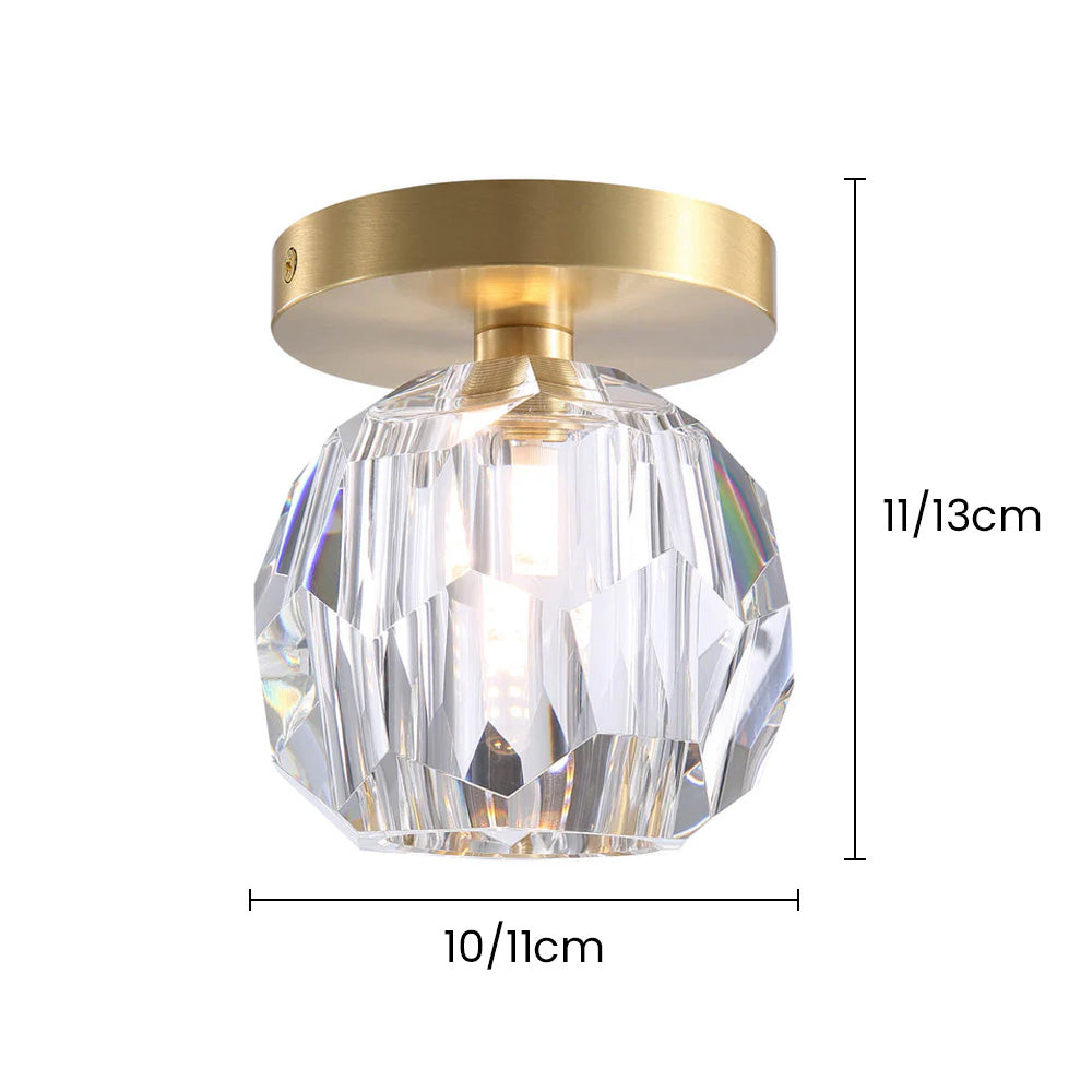 Nordic Luxury Minimalist Metal Crystal Ceiling Light