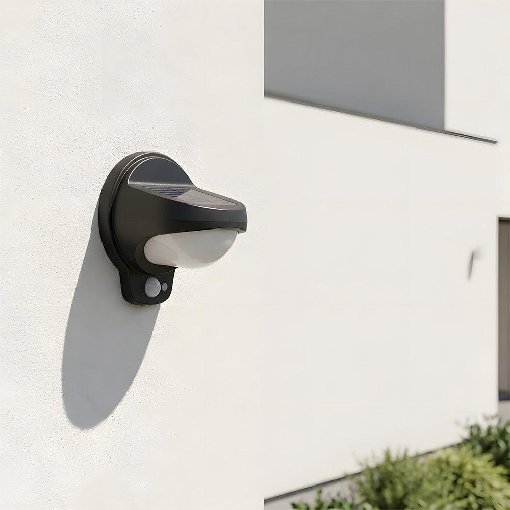 IP65 Waterproof Black Outdoor Solar Wall Lights with Motion Sensor