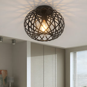 Vintage Industrial Metal Cage Ceiling Lights for Hallway Kitchen