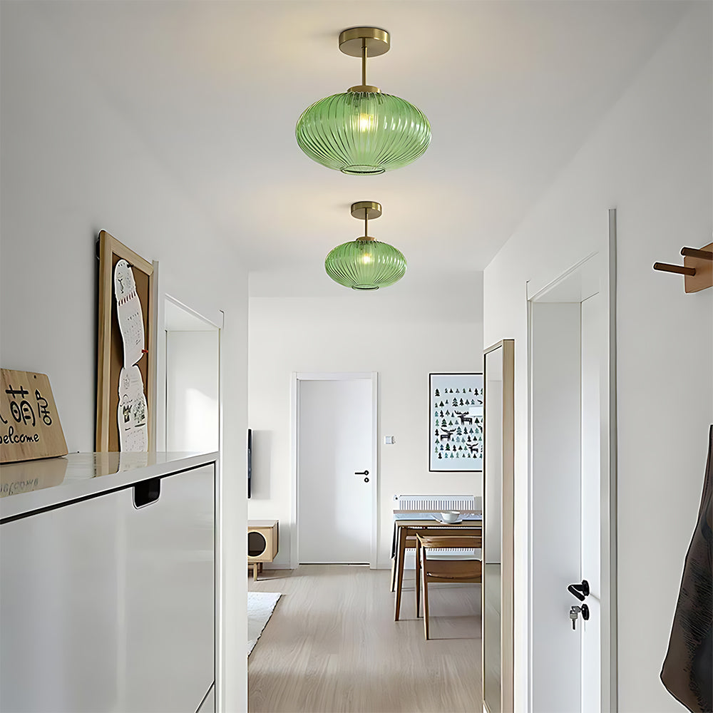 Mid century close to ceiling lights for hallway