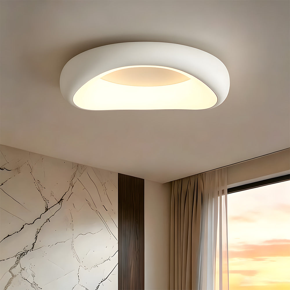 Modern Glossy LED Flush Mount Ceiling Lights for Entryway