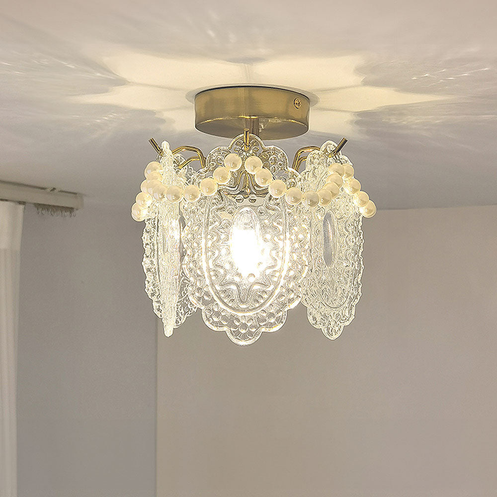 Elegant Glass Ceiling Light For Living Room