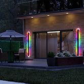 Outdoor RGB Wall Lights IP65 Waterproof Long Wall Sconce with Remote