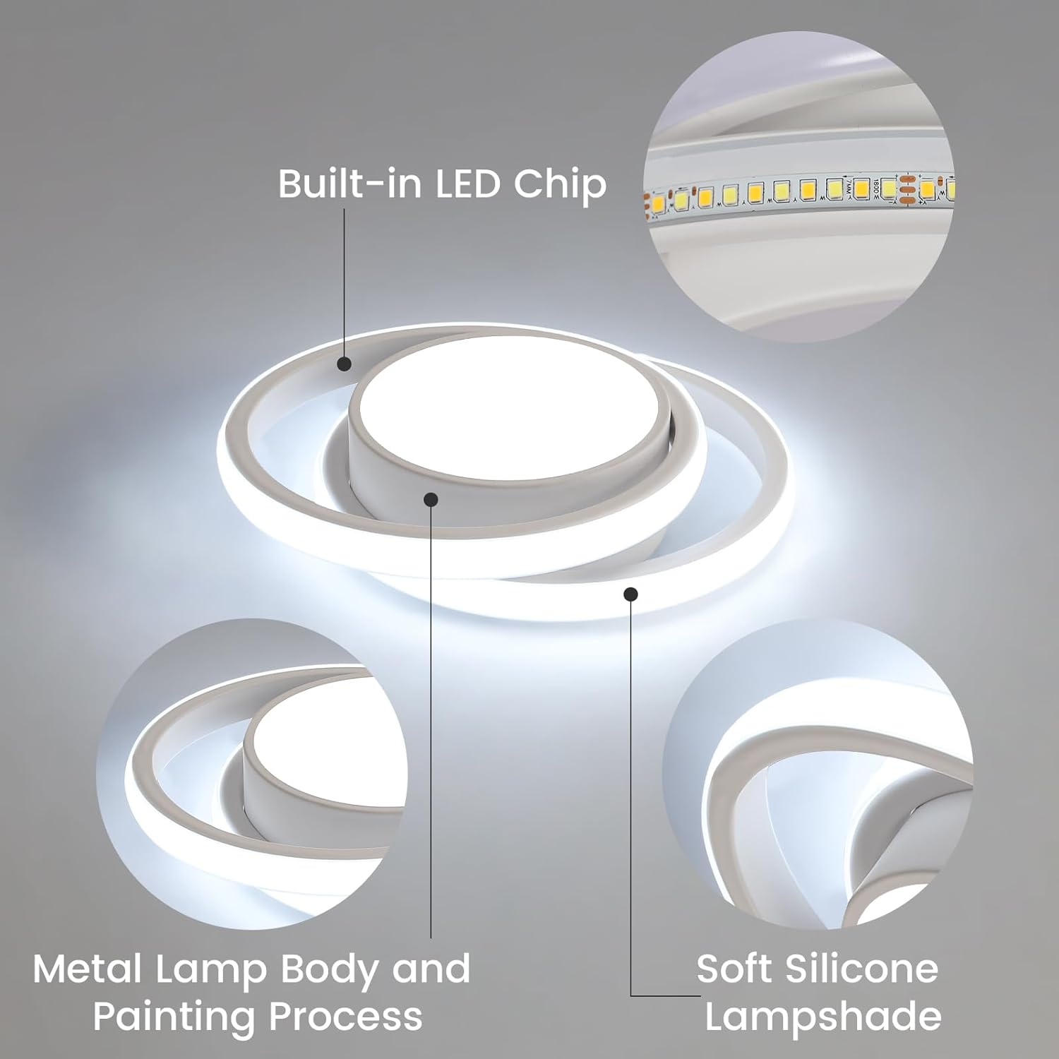 Minimalist Double Ring LED Ceiling Lamp