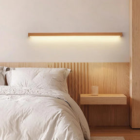 Modern Long Strip Wood LED Wall Lamp