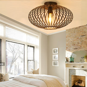 Vintage Industrial Metal Cage Ceiling Lights for Hallway Kitchen