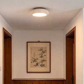 Wabi-Sabi Travertine Semi Flush Ceiling Lights For Hallway