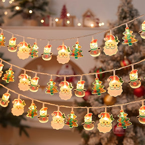 Christmas Tree Snowman Battery Powered Decorative String Lights
