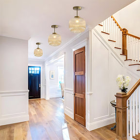 Mid century close to ceiling lights for hallway