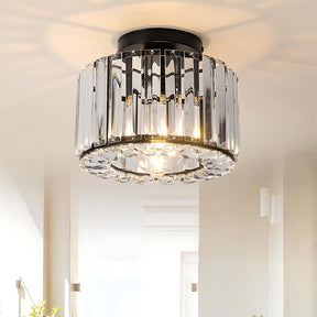 Modern Crystals Semi Flush Mount Ceiling Light for Hallway