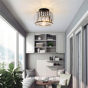 Modern Crystals Semi Flush Mount Ceiling Light for Hallway
