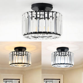 Modern Crystals Semi Flush Mount Ceiling Light for Hallway