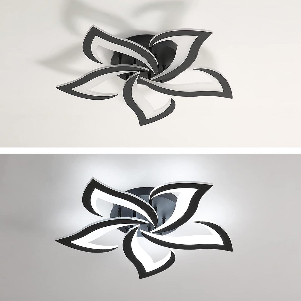 Contemporary Flower Shape Iron LED Ceiling Light For Living Room