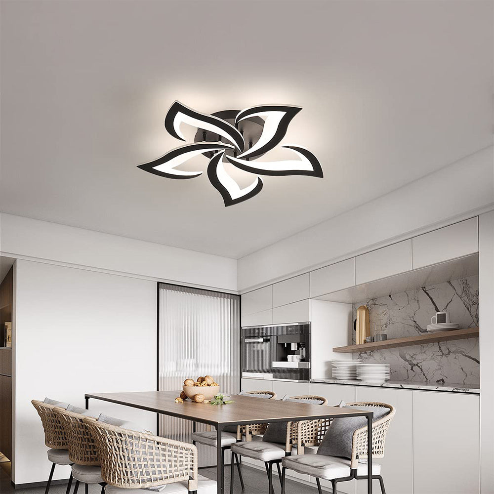 Contemporary Flower Shape Iron LED Ceiling Light For Living Room