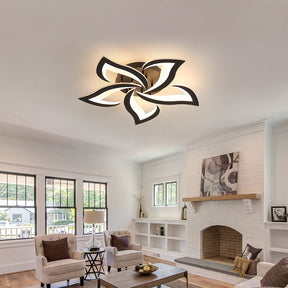 Contemporary Flower Shape Iron LED Ceiling Light For Living Room