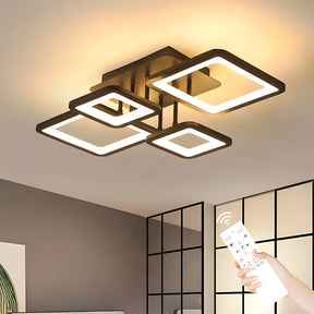 Modern LED Ceiling Light, Black Acrylic Ceiling Lamp for Living Room