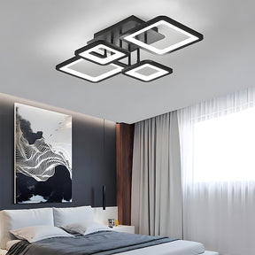 Modern LED Ceiling Light, Black Acrylic Ceiling Lamp for Living Room