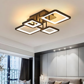 Modern LED Ceiling Light, Black Acrylic Ceiling Lamp for Living Room