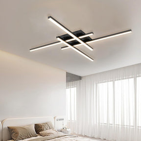 Industrial Minimalist Iron Living Room Semi Flush LED Ceiling Light