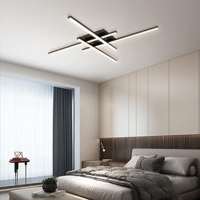 Industrial Minimalist Iron Living Room Semi Flush LED Ceiling Light