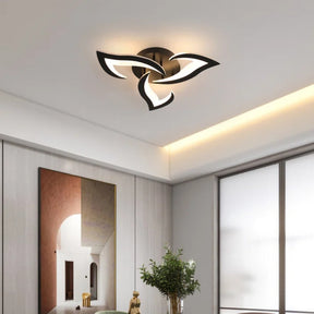 Contemporary Flower Shape Iron LED Ceiling Light For Living Room