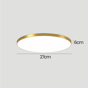 Led Flush Ceiling Light, 3 Light Colors Changeable, Gold, 27cm, Round