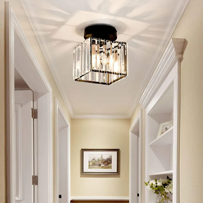 Set of 2 Crystal Hallway Semi Flush Mount Ceiling Light