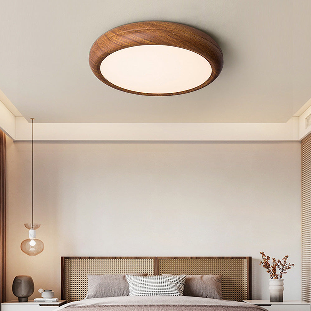 Simple Wood LED Round Ceiling Light