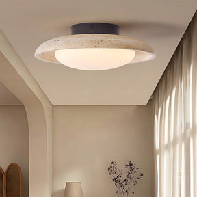 Wabi-Sabi Travertine Semi Flush Ceiling Lights For Hallway