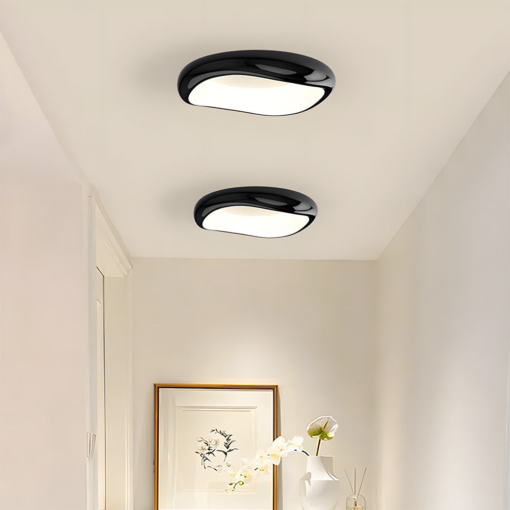 Modern Glossy LED Flush Mount Ceiling Lights for Entryway