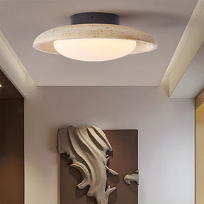 Wabi-Sabi Travertine Semi Flush Ceiling Lights For Hallway