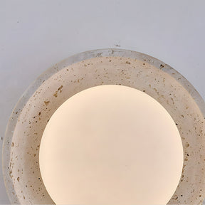 Wabi-Sabi Travertine Semi Flush Ceiling Lights For Hallway
