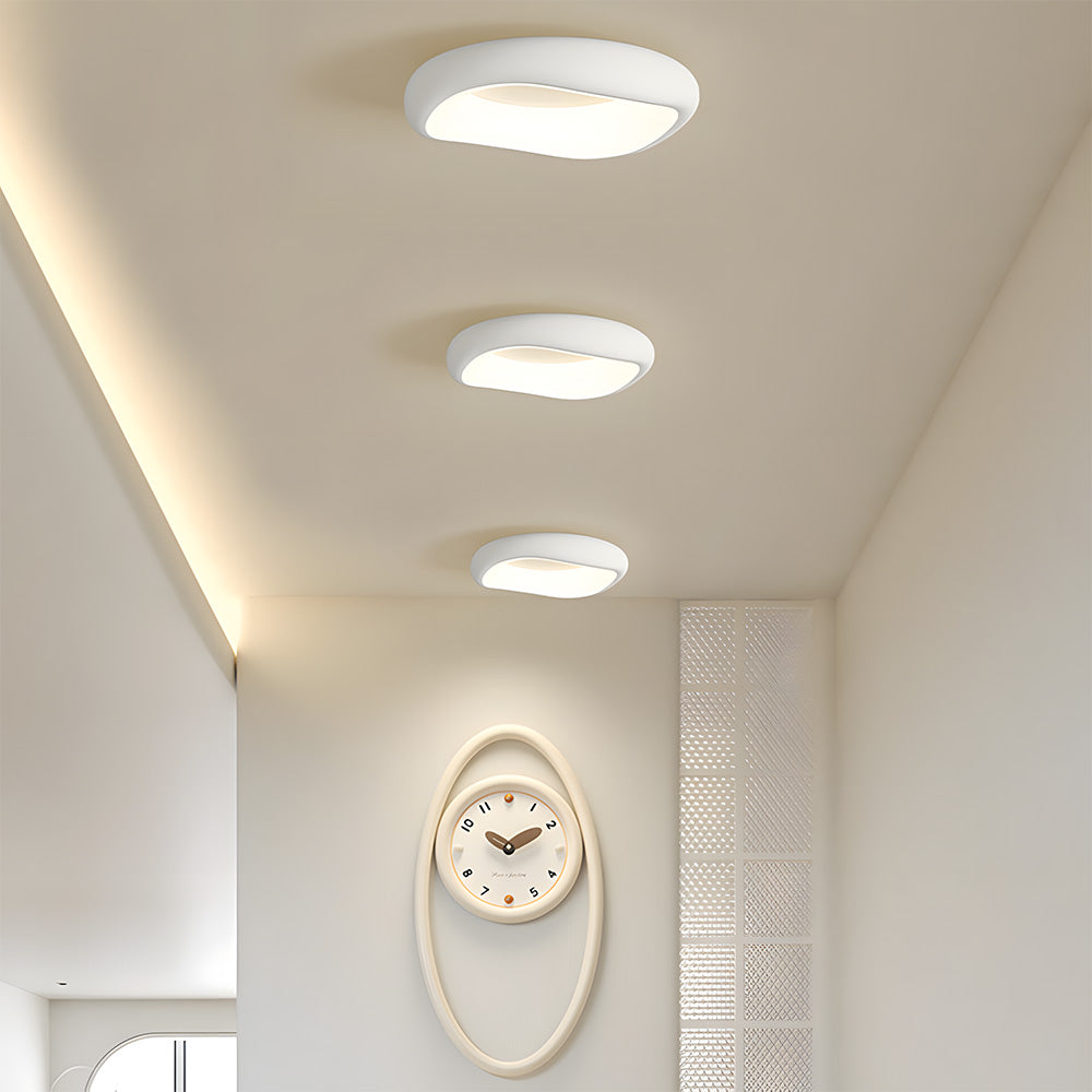 Modern Glossy LED Flush Mount Ceiling Lights for Entryway