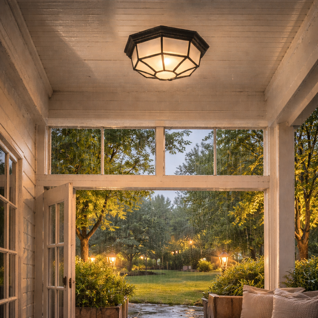 IP65 Outdoor Rustic Ceiling Light Suitable for both wall and ceiling mounting