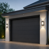 Set of 2 Modern Black LED Up & Down Outdoor Wall Lights