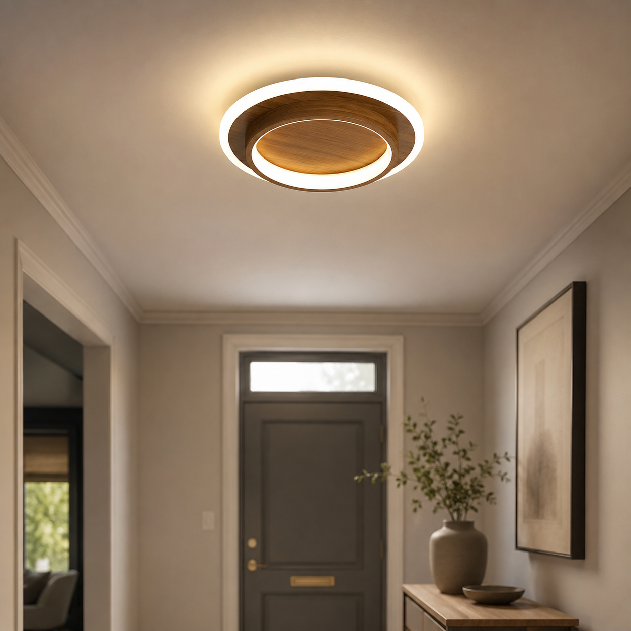 Round Metal Acrylic LED Hallway Ceiling Lights