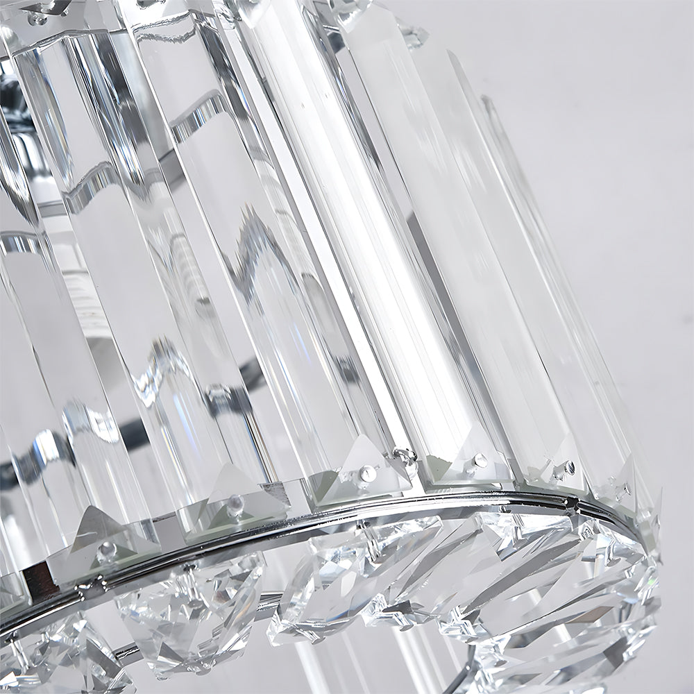 Modern Crystals Semi Flush Mount Ceiling Light for Hallway