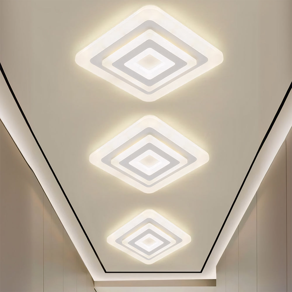 Modern Minimalism Square LED Flat Mounted Ceiling Light