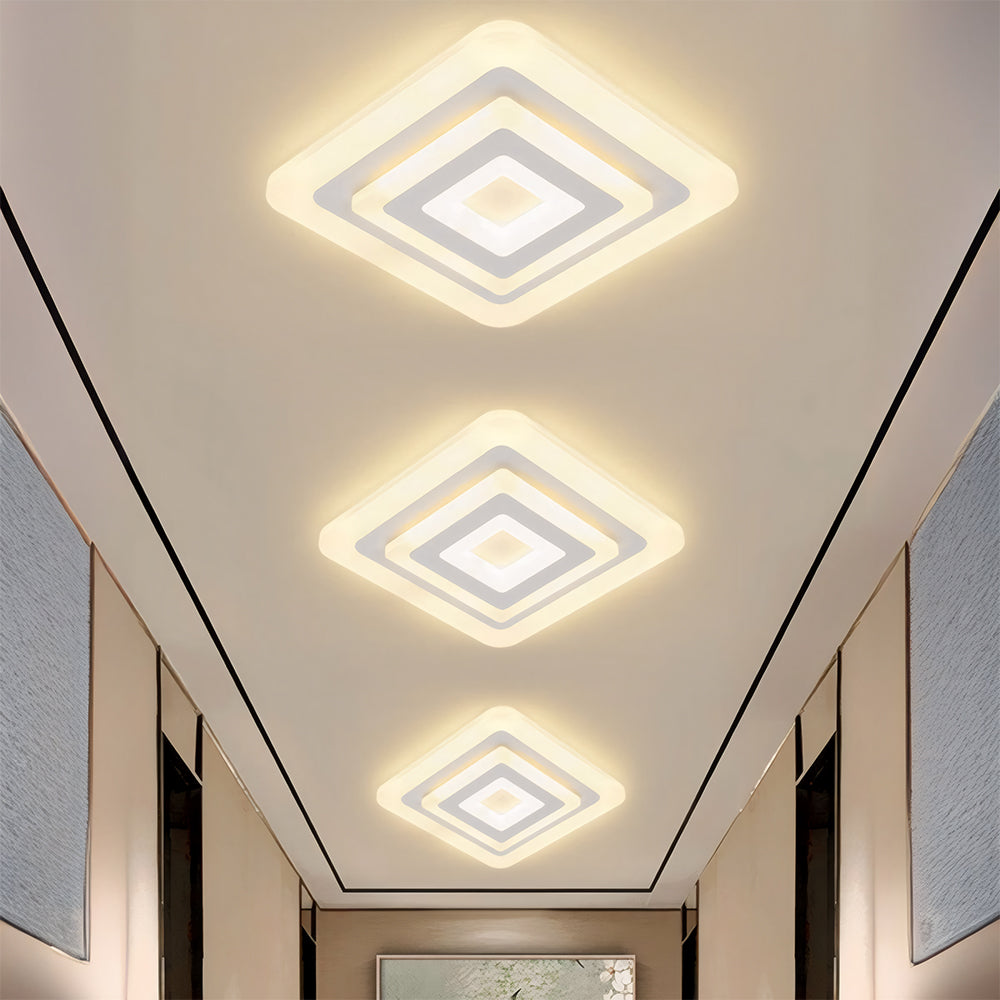 Modern Minimalism Square LED Flat Mounted Ceiling Light