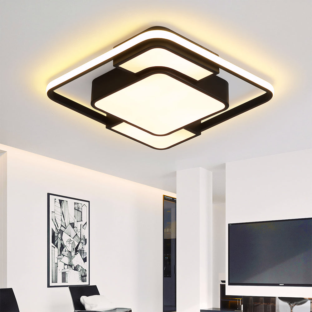 Modern Simple Square Shape LED Flush Mount Ceiling Light