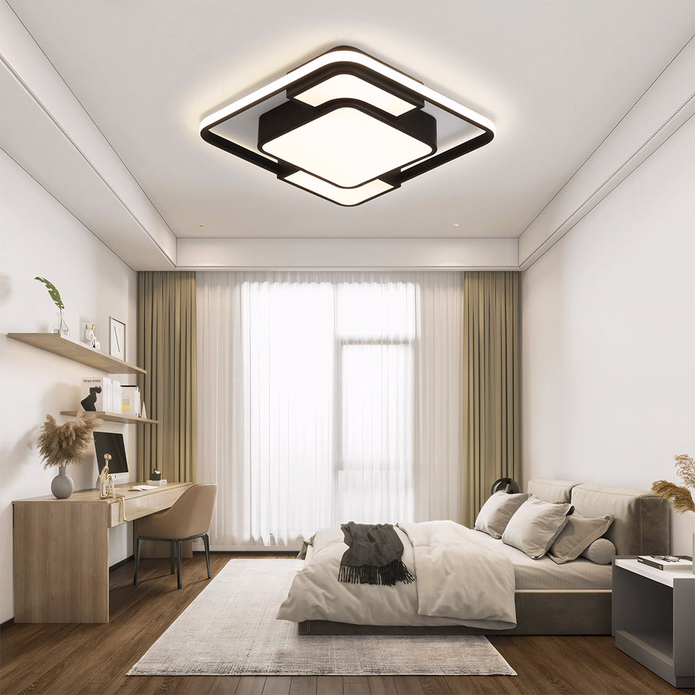 Modern Simple Square Shape LED Flush Mount Ceiling Light