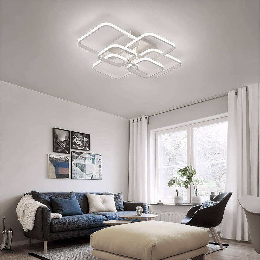 Nordic Creativity Multi-square Living Room LED Ceiling Light