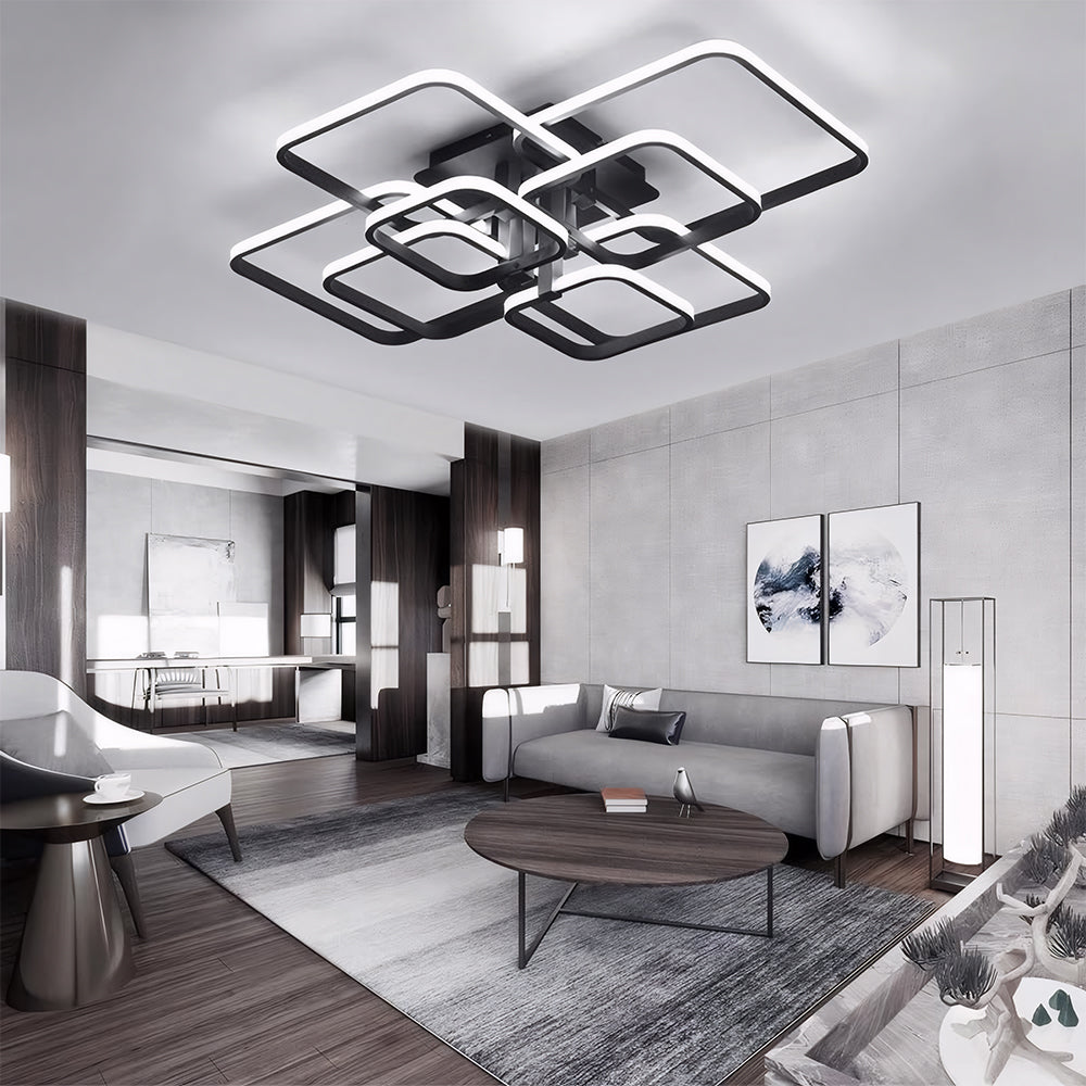 Nordic Creativity Multi-square Living Room LED Ceiling Light