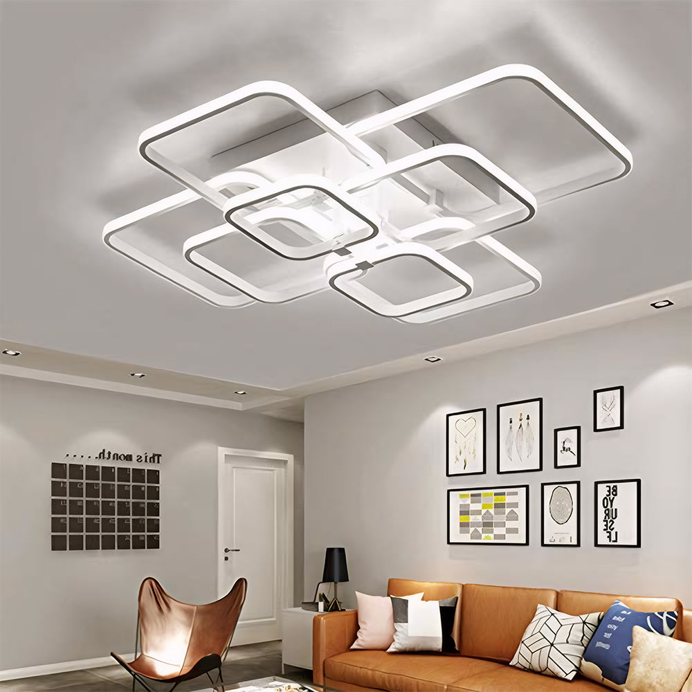 Nordic Creativity Multi-square Living Room LED Ceiling Light