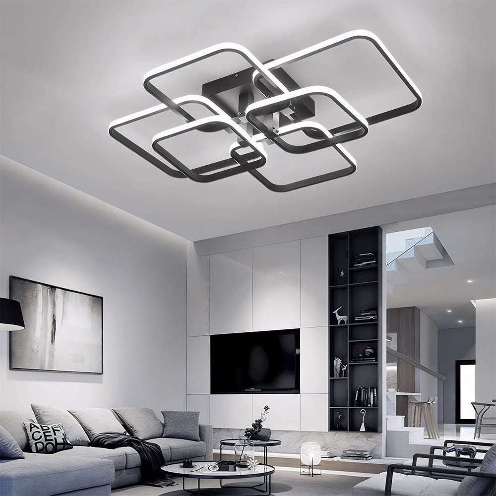 Nordic Creativity Multi-square Living Room LED Ceiling Light