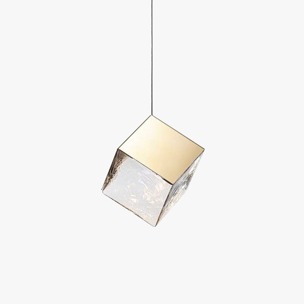 Luxury Lobby LED Cube Irregular Crystal Pendant Light