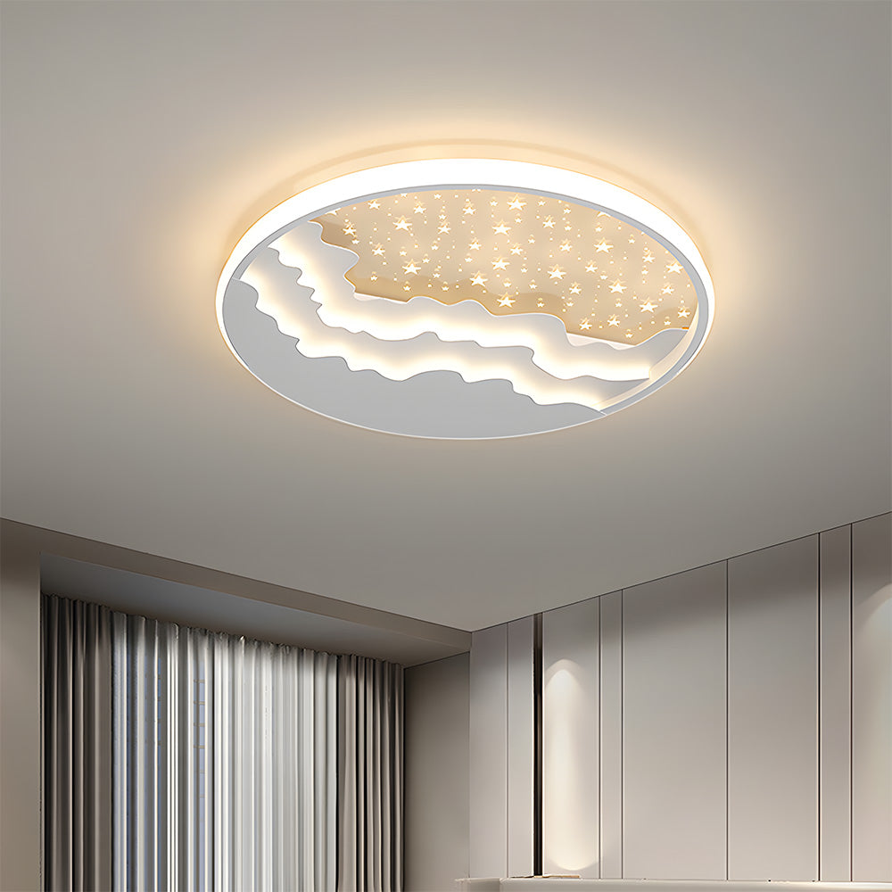 Creative Geometric White Iron LED Ceiling Lights