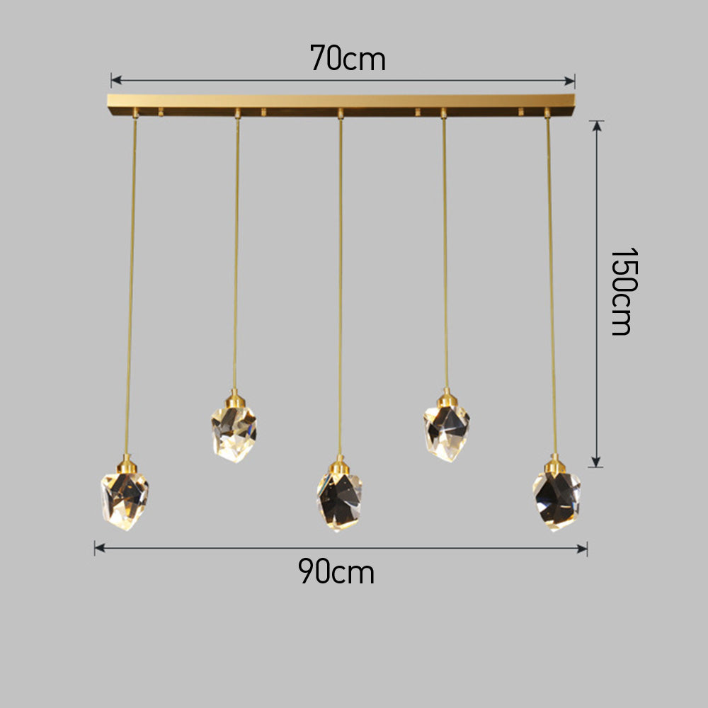 Creative Modern Crystal Gold Raindrop Chandelier