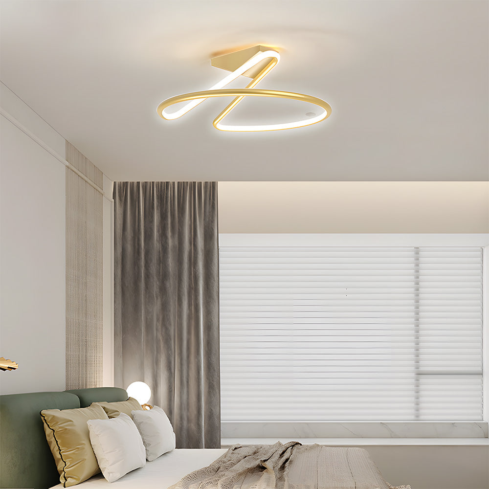 Creative Personality Bedroom Led Semi Flush Ceiling Lights